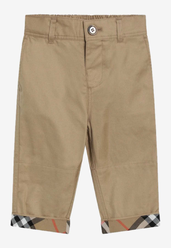 Burberry Kids Boys Pants with Check-Motif Beige 8121240170894/S_BURBE-B9719