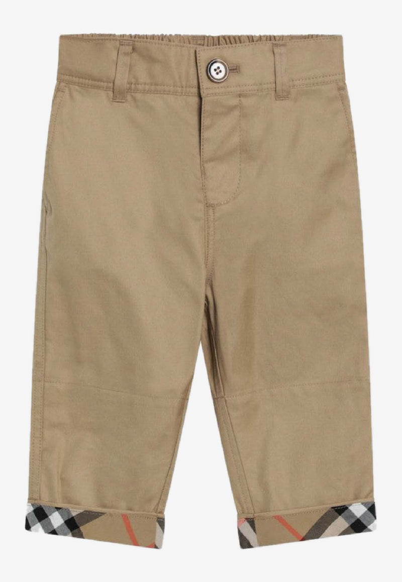 Burberry Kids Boys Pants with Check-Motif Beige 8121240170894/S_BURBE-B9719