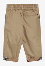 Burberry Kids Boys Pants with Check-Motif Beige 8121240170894/S_BURBE-B9719