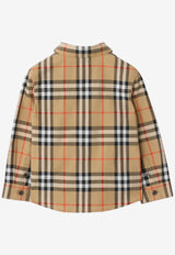 Burberry Kids Boys Signature Check Shirt Beige 8121242170626/S_BURBE-B9368
