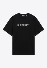 Burberry Logo Print Crewneck T-shirt Black 8122387163419/S_BURBE-A1189
