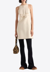 Prada Bow Viscose Mini Dress Beige P3O24GSOOO155L_F0018