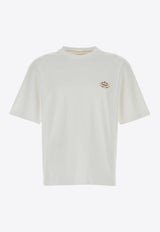 Prada Logo Embroidered T-shirt White UJN837SWM2240_F0009