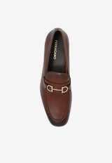Balty Gancini Plaque Leather Loafers