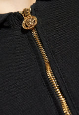 تي شيرت بولو بسحّاب مع شعار ميدوسا بيغي