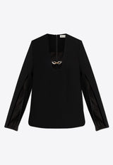  توب تونيك جيسا من الكريب بقَصة عنق U