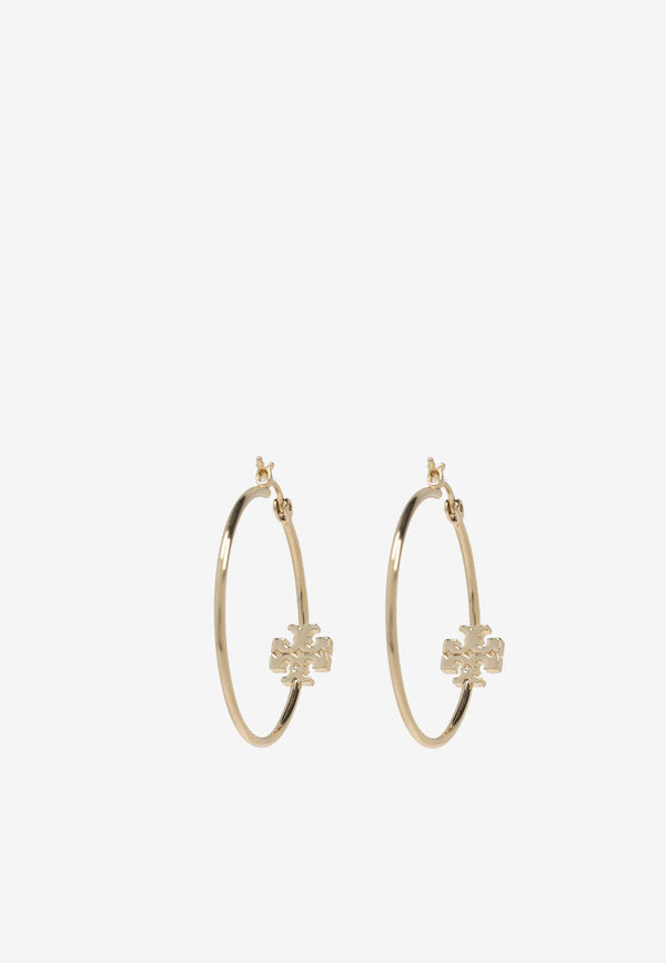 Tory Burch Eleanor Pavé Logo Hoop Earrings 163720 0-783