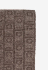 Salvatore Ferragamo Monogram Cashmere Scarf Beige 320955 SR SPACE MON 779230-CLAY STONE