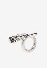 Salvatore Ferragamo Gancini Logo Cufflinks Silver 770381 CLNK EVO 780311-PLD