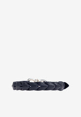 Gancini Braided Leather Bracelet