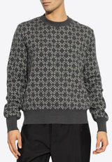 Monogram Jacquard Wool-Blend Sweater