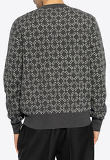 Monogram Jacquard Wool-Blend Sweater