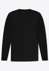 Logo Embossed Long-Sleeved T-shirt