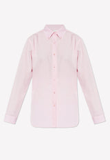 قميص طويل الأكمام بشعار مُطرّز