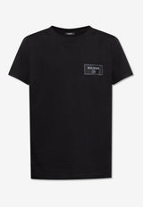 Balmain Couture Label T-shirt Black EH1EF000 BC91-0PA