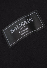 Balmain Couture Label T-shirt Black EH1EF000 BC91-0PA