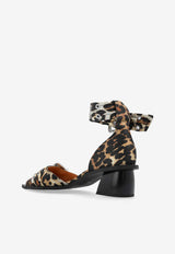 50 Leopard Print Buckled Pumps