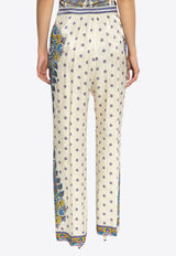 Etro Paisley Print Straight Pants Cream WREA0014 AQ115-X0800