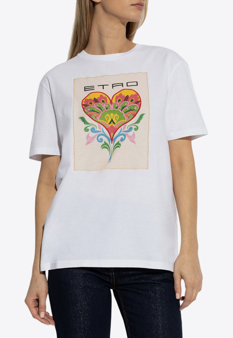 Etro Graphic Print T-shirt White WRMA0005-AK787 W0111