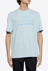 Versace Printed Logo T-shirt Light Blue 1013302 1A13421-2VF50