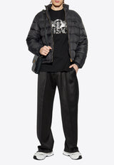 Versace Barocco Jacquard Zip-Up Puffer Jacket Black 1013537 1A13711-1B000
