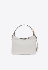 Versace Tag Leather Hobo Bag White 1018302 1A13171-1W56V