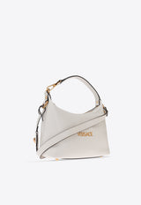 Versace Tag Leather Hobo Bag White 1018302 1A13171-1W56V