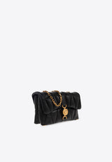 Versace Mini Kleio Quilted Leather Crossbody Bag Black 1017740 1A12975-1B00V