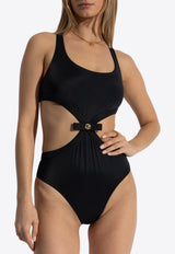 Versace Medusa Bow One-Piece Swimsuit Black 1018118 1A12914-1B000