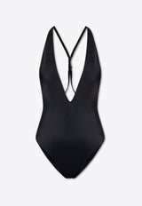 Versace Safety-Pin One Piece Swimsuit Black 1018367 1A12917-1B000