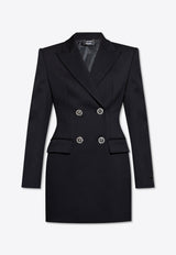 Versace Wool Mini Blazer Dress Black 1018635 1A12258-1B000