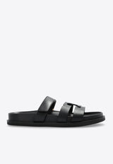 Tory Burch Ines Leather Sport Slides Black 161636 0-006