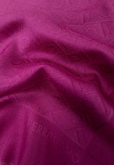 Ferragamo Logo Monogram Silk-Blend Scarf Pink 320960 SL MONODEGRA 779306-COTTON CANDY PINK