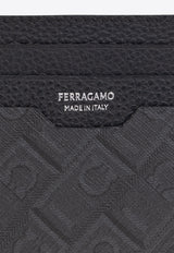 Salvatore Ferragamo Logo Monogram Cardholder 661583 MONOGRAM 780321-NERO GRIGIO