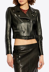 Cropped Leather Jacket
