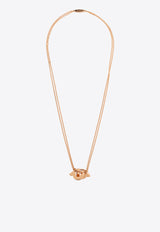 Ferragamo Double Gancini Pendant Chain Necklace Metallic 760771 NKL FLUIDZIR 780493-ORO ROSA ROSA