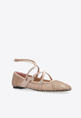 Astoria Crystal Mesh Ballet Flats