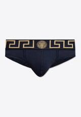 Versace Medusa Elastic-Waist Briefs Navy  AU10027 1A10011-A70W