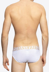Versace Medusa Elastic-Waist Briefs White AU10027 1A10011-A81H