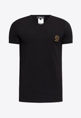 Versace Medusa V-neck T-shirt Black AUU01004 1A10011-A1008