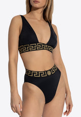 Versace Greca Triangle Bikini Top Black GÓRA 1008602 1A11119-1B000