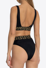 Versace Greca Triangle Bikini Top Black GÓRA 1008602 1A11119-1B000
