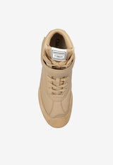 Chloé Kick Leather High-Top Sneakers Beige CHC25S07H PN-26C