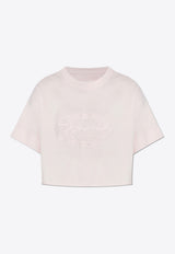 Givenchy Medallion Embroidered Crewneck T-shirt Pink BW70C 5GYPV-661