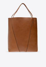 Chloé Large Spin Leather Tote Bag Brown CHC25SS810 N84-26M