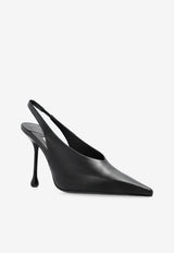 Jimmy Choo Isa 95 Calf Leather Slingback Pumps Black ISA 95 CLF-BLACK