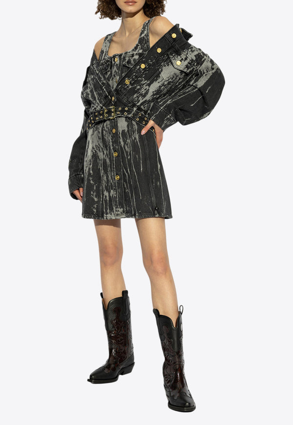 Washed Denim Belted Jacket