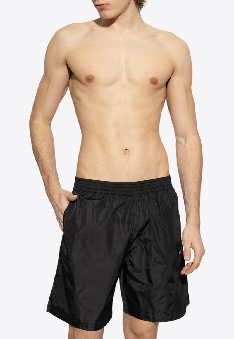 شورت سباحة بشعار مطبوع