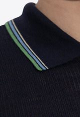 Long-Sleeved Wool Polo T-shirt