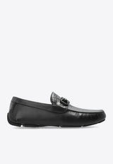 Ferragamo Driver Loafers with Gancini Ornament Black 02C398 PARIGI NEW 779172-NERO